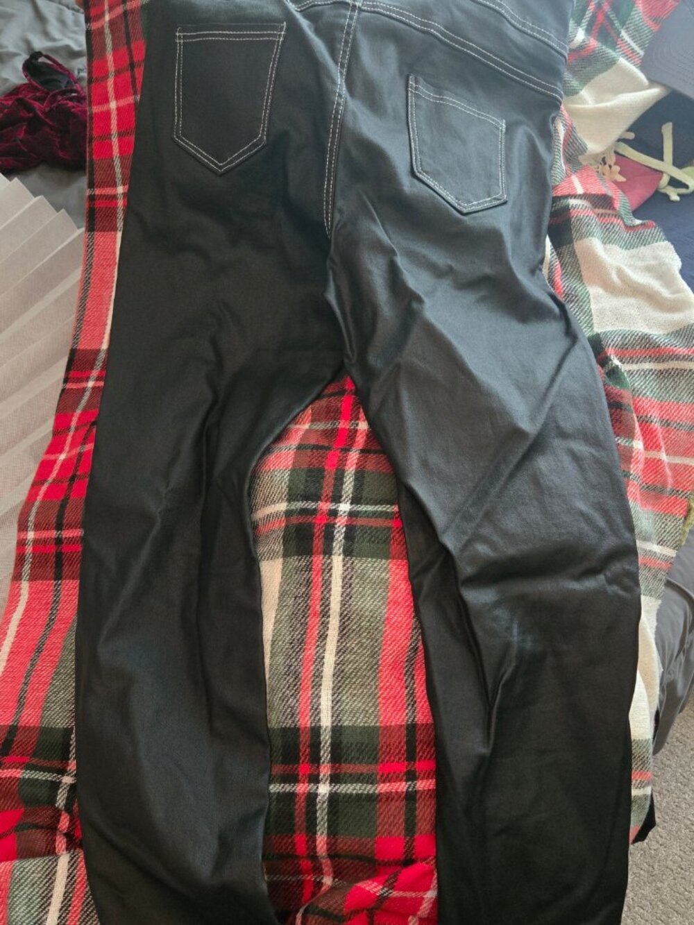 Grunge Rocker Pleather Pants - Picture 2 of 4